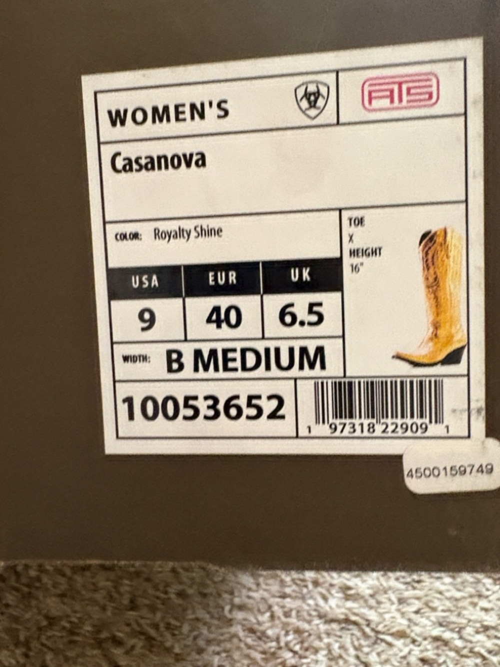 Gold Metallic Western Boots by - Picture 2 of 6